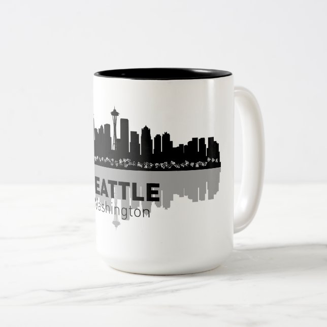 Caneca De Café Em Dois Tons Seattle Coffee Mug (Frente Esquerda)