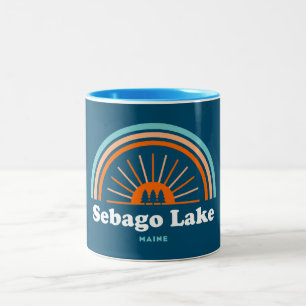 Caneca De Café Em Dois Tons Sebago Lago Maine Rainbow