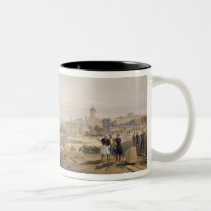 Caneca De Café Em Dois Tons Sebastopol da parte traseira do forte Nicholas,