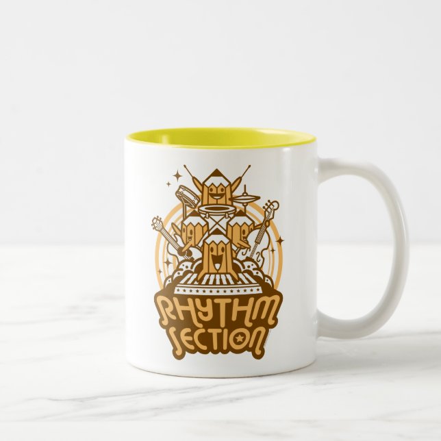 Caneca De Café Em Dois Tons secção de ritmo (Direita)