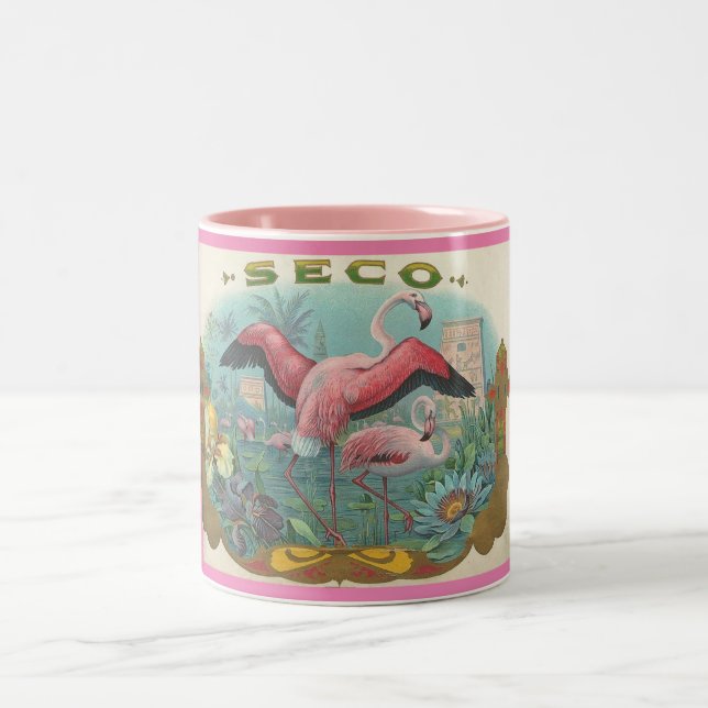 Caneca De Café Em Dois Tons Seco Flamingo Coffee Mug (Centro)