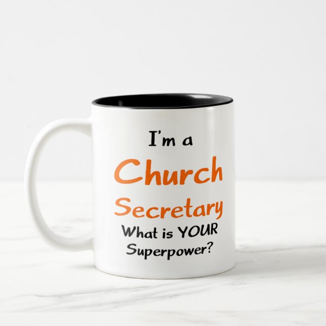 Caneca De Café Em Dois Tons secretário da igreja (Esquerda)