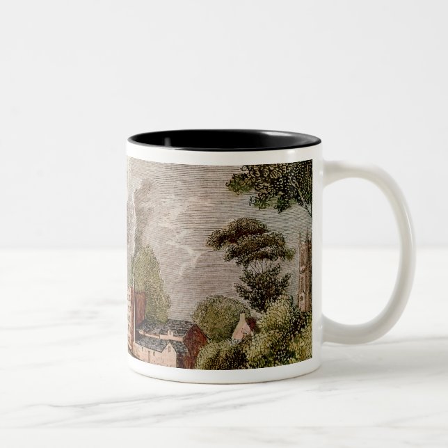 Caneca De Café Em Dois Tons Seda Moinho do senhor Thomas Lombe, Derby (Direita)