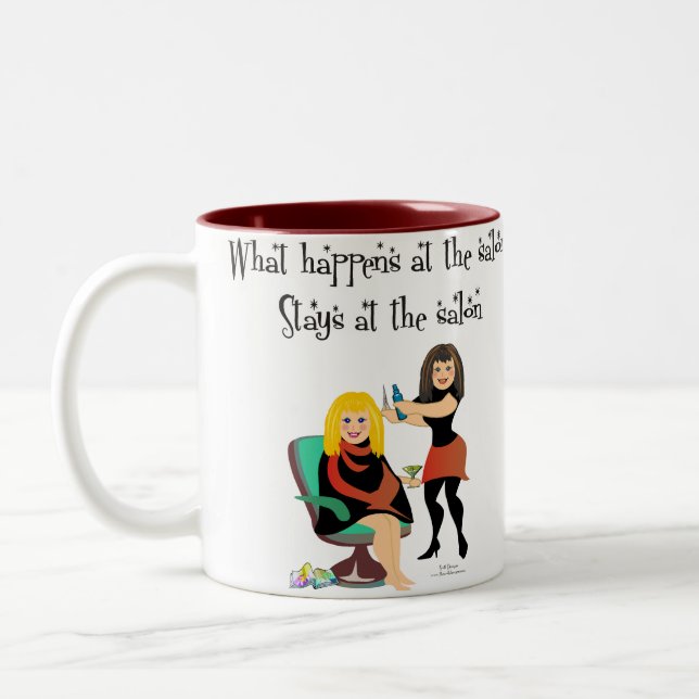 Caneca De Café Em Dois Tons Segredos do salão de beleza (Esquerda)