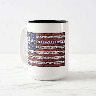 Caneca De Café Em Dois Tons Segunda Emenda: Defender a Polícia