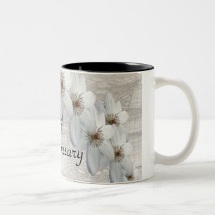 Caneca De Café Em Dois Tons segundo Casado Aniversário Tradicional