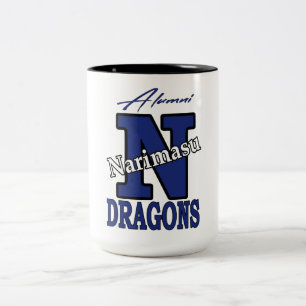 Caneca De Café Em Dois Tons Segundo grau Narimasu Dragons Japão Alumni