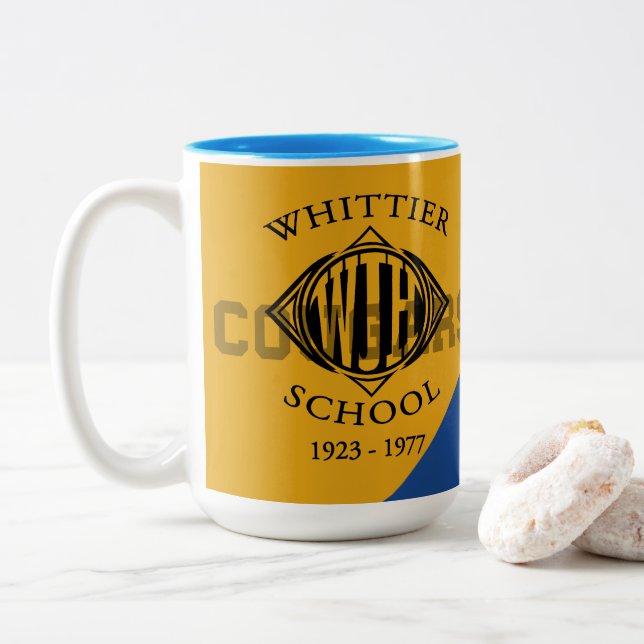 Caneca De Café Em Dois Tons Segundo grau Whittier Jr Mug (Com Donut)