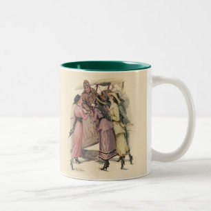 Caneca De Café Em Dois Tons Segurando O Correio