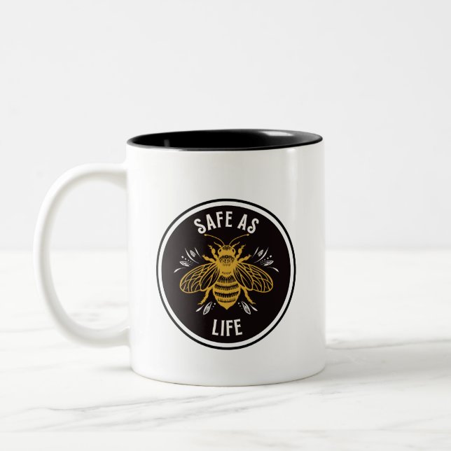 Caneca De Café Em Dois Tons Seguro como a Vida (Esquerda)
