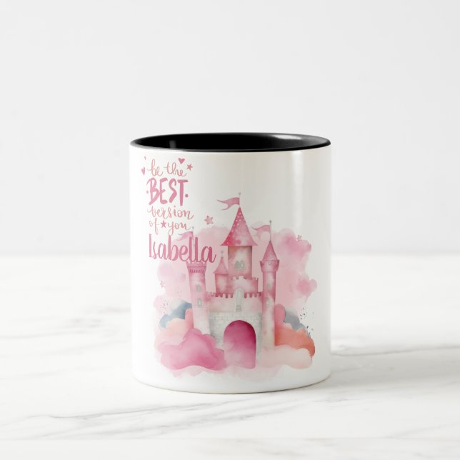 Caneca De Café Em Dois Tons Seja a melhor versão personalizável (Centro)