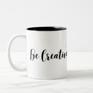 Caneca De Café Em Dois Tons Seja criativo.