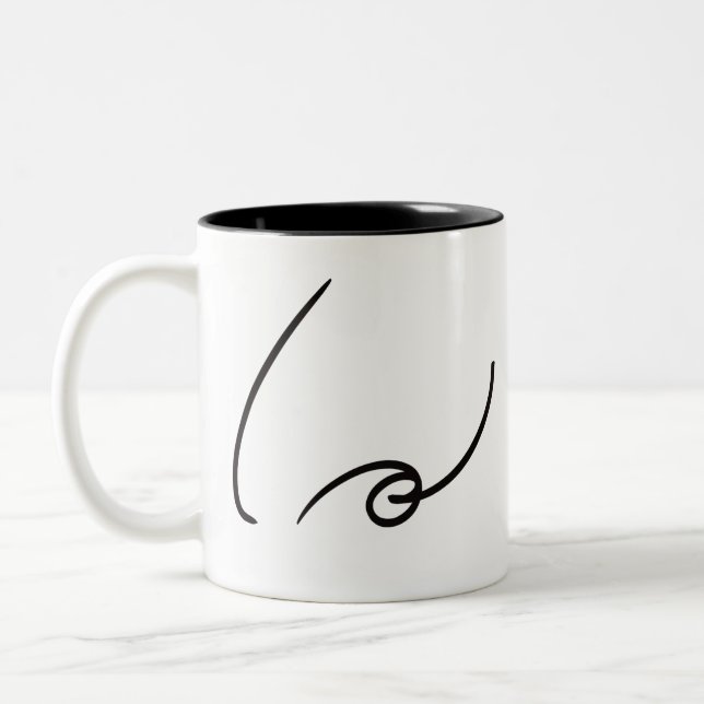 Caneca De Café Em Dois Tons Seja Gentil Estenografia (Esquerda)