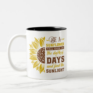 Caneca De Café Em Dois Tons Seja girassol