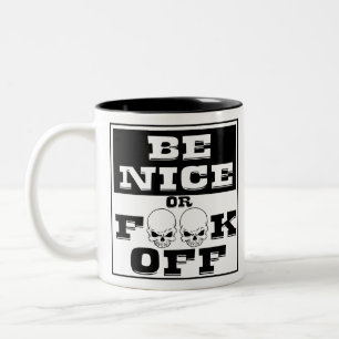 Caneca De Café Em Dois Tons Seja legal ou F**k desligado #USAPatriotGraphics