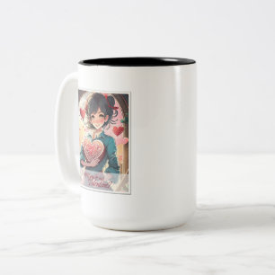 Caneca De Café Em Dois Tons Seja Meu Namorado ao Estilo Mangá 31470