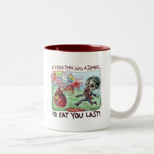 Caneca De Café Em Dois Tons Seja namorados do zombi da mina