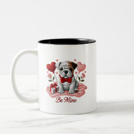 Caneca De Café Em Dois Tons Seja o meu Namorados Inglês Buldogue Coffee Mug