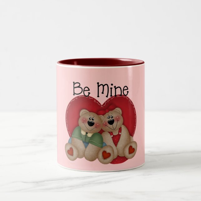 Caneca De Café Em Dois Tons Seja o meu Urso Casal (Centro)