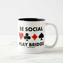 Caneca De Café Em Dois Tons Seja ponte social do jogo (quatro ternos do