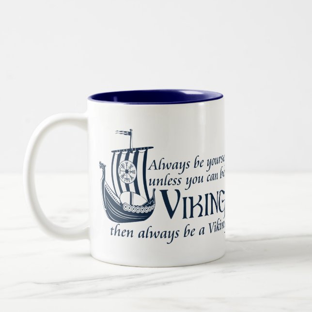 Caneca De Café Em Dois Tons Seja Viking! (Esquerda)