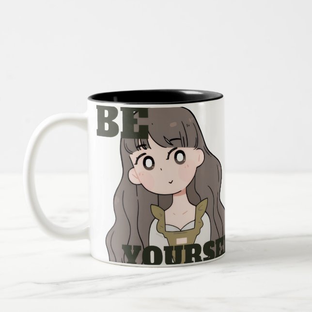 Caneca De Café Em Dois Tons Seja Você Mesma – Autoamor e Confiança  (Esquerda)