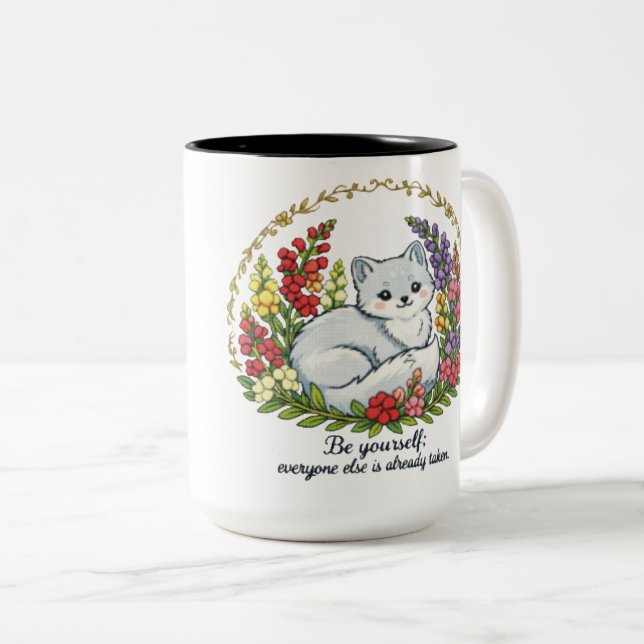 Caneca De Café Em Dois Tons Seja Você Mesmo (Frente Esquerda)