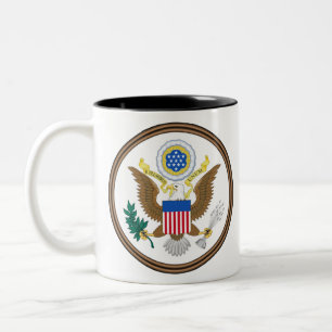 Caneca De Café Em Dois Tons selo de excelente