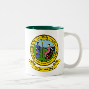 Caneca De Café Em Dois Tons Selo de North Carolina