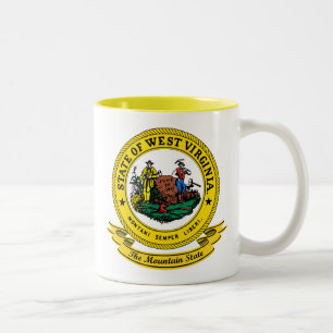 Caneca De Café Em Dois Tons Selo de West Virginia