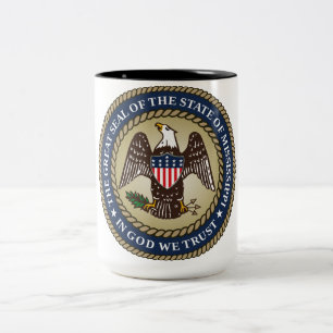Caneca De Café Em Dois Tons Selo do Mississipi (Estado dos EUA)