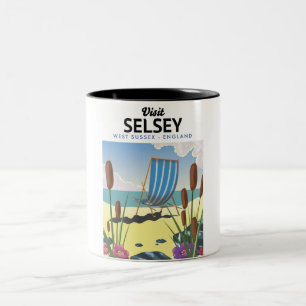 Caneca De Café Em Dois Tons Selsey West Sussex Inglaterra