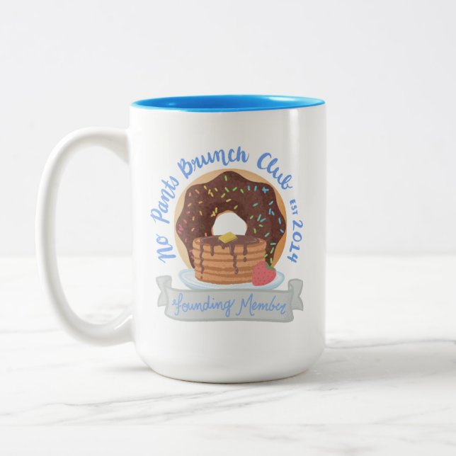 Caneca De Café Em Dois Tons Sem almoçar de calças (Esquerda)