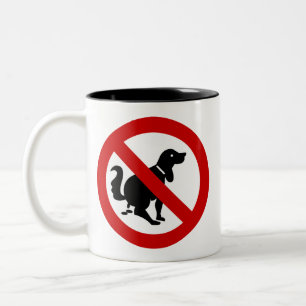 Caneca De Café Em Dois Tons SEM Cachorro ⚠ Sinal Tailandês ⚠