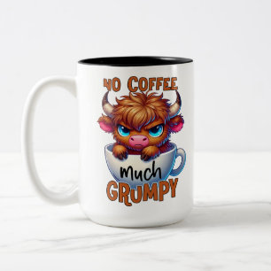 Caneca De Café Em Dois Tons Sem Café Muito Mal-Humorado