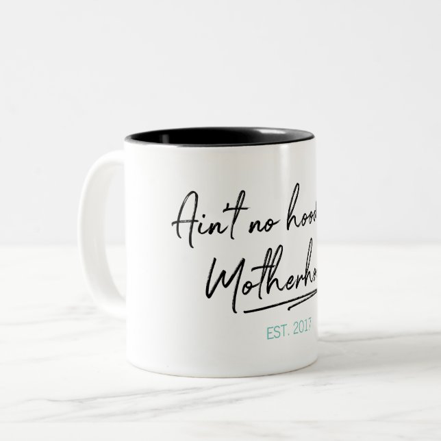 Caneca De Café Em Dois Tons Sem Capuz Como Dia de as mães Da Maternidade (Frente Esquerda)