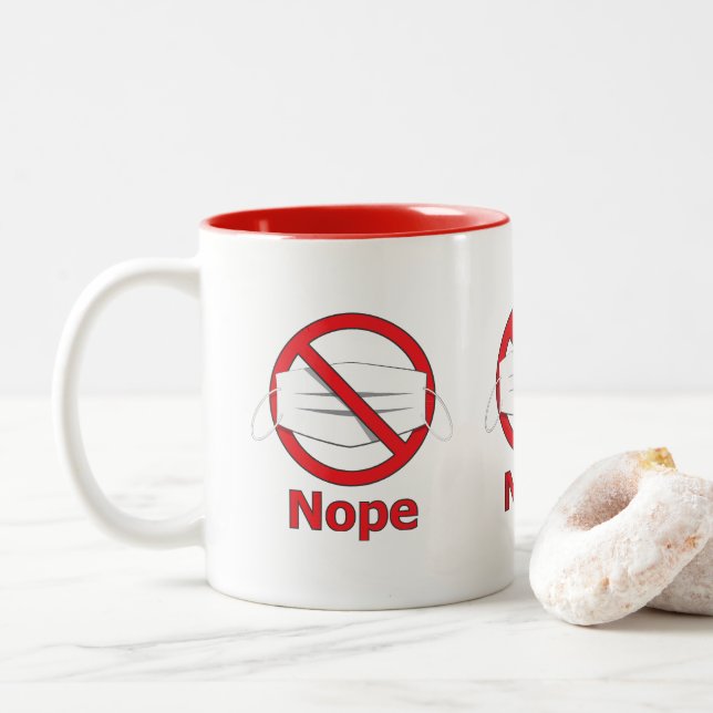 Caneca De Café Em Dois Tons Sem Coffee Mug (Com Donut)
