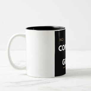 Caneca De Café Em Dois Tons Sem Conforto Sem Crescimento Motivação Academia de