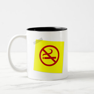 Caneca De Café Em Dois Tons Sem Fumar
