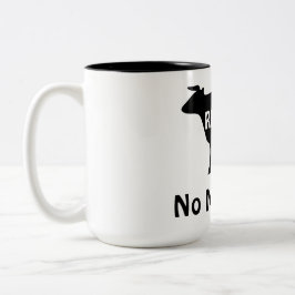 Caneca De Café Em Dois Tons Sem Mais Touro Tema de Vaca Engraçado Humor de Apo