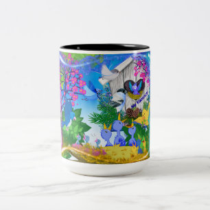 Caneca De Café Em Dois Tons Sem Mug de casinha de pássaros