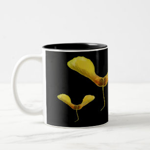 Caneca De Café Em Dois Tons Sementes de Mapeamento