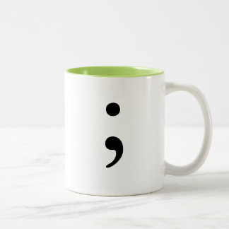 Caneca De Café Em Dois Tons Semicolon