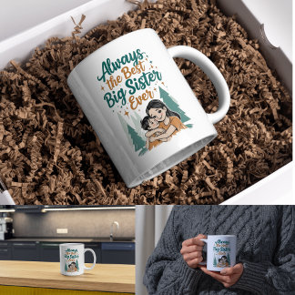 Caneca De Café Em Dois Tons sempre a melhor irmã mais velha de sempre