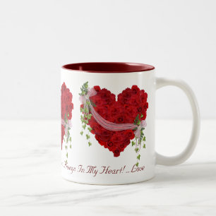 Caneca De Café Em Dois Tons Sempre em meu coração