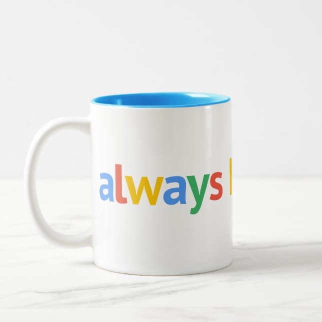 Caneca De Café Em Dois Tons Sempre histórica (Esquerda)