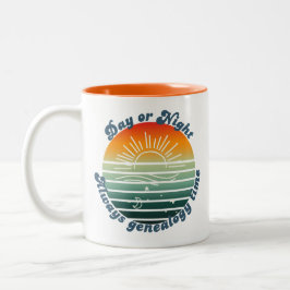 Caneca De Café Em Dois Tons Sempre Hora da Genealogia