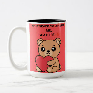 CANECA DE CAFÉ EM DOIS TONS “SEMPRE QUE VOCÊ PRECISAR DE MIM, EU ESTOU AQUI.”