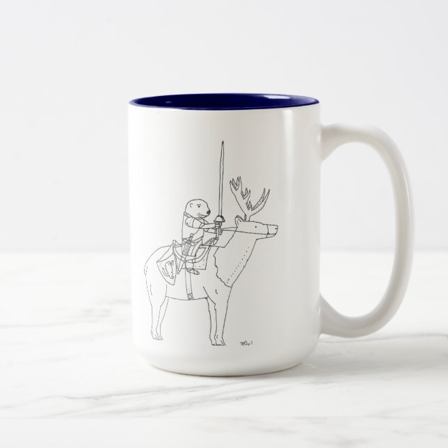 Caneca De Café Em Dois Tons Senhor Lontra o bravo (Direita)