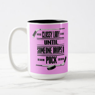 Caneca De Café Em Dois Tons Senhora Clássica Humor Humor Rosa